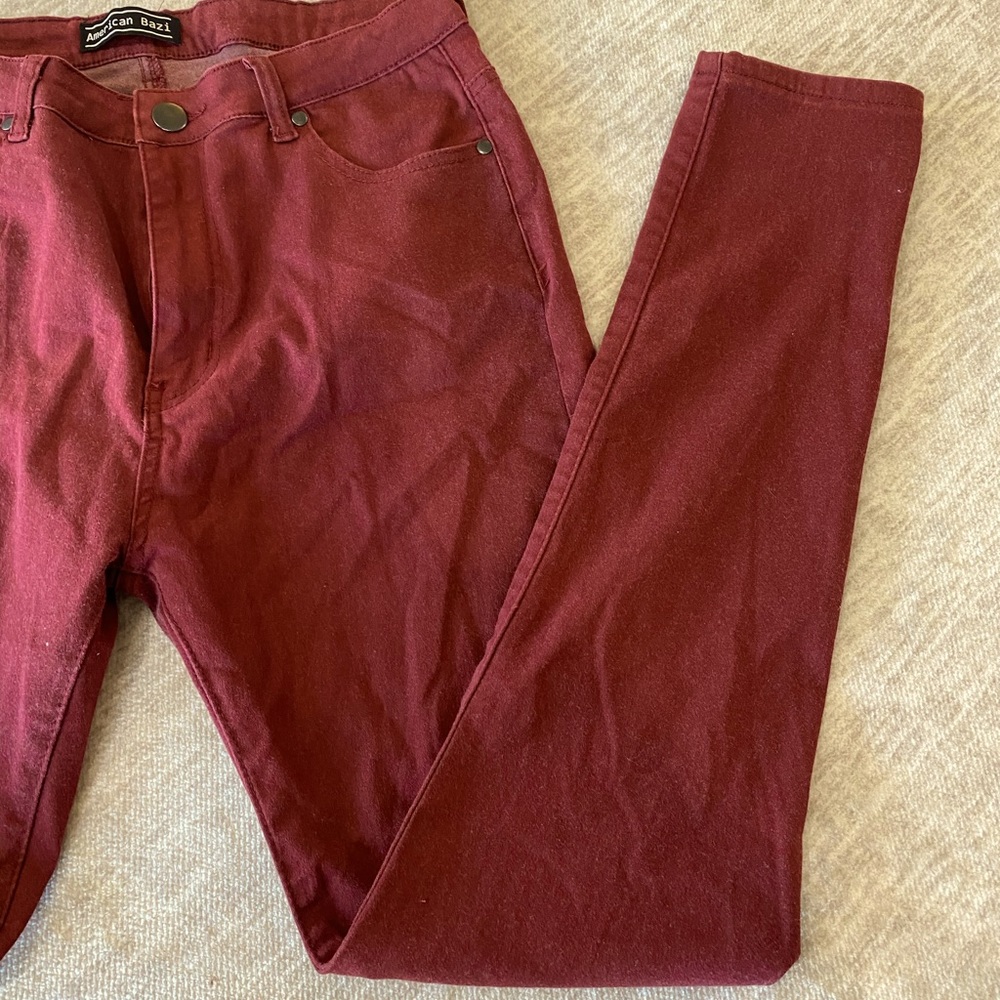 American Bazi Burgundy type leggings jeans